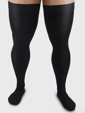 Zhanmai Thigh High Compression Socks Men 20-30 mmHg Swelling